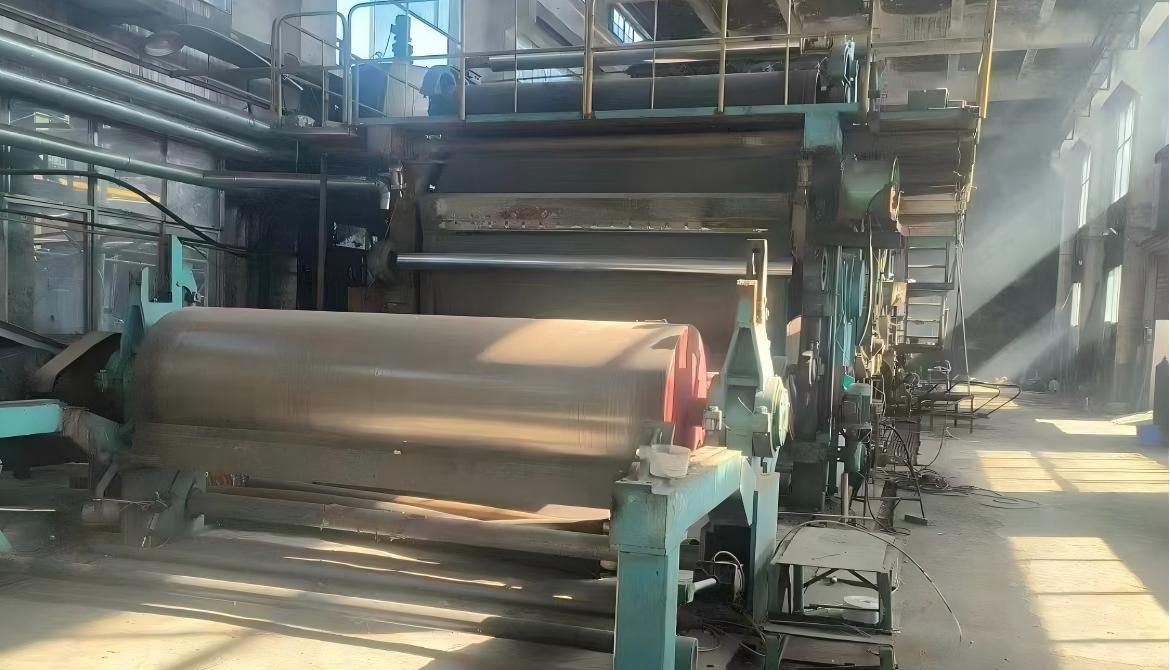 Used 2400 model double-cylinder paper machine for efficient paper production with stable operation and consistent sheet quality
