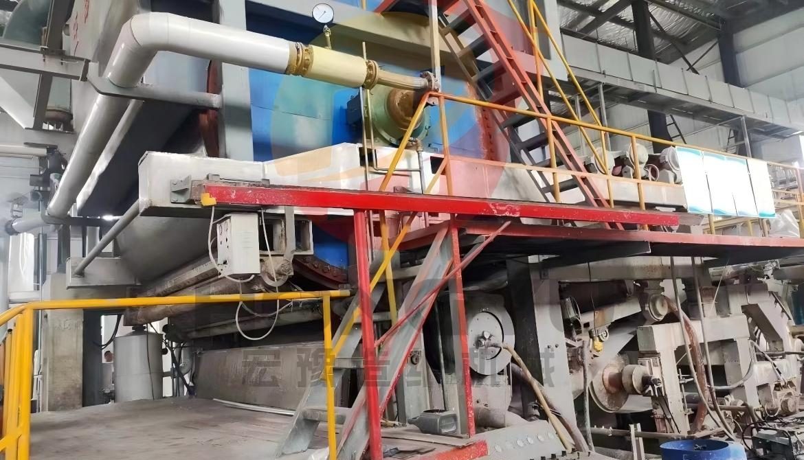 Used 3400 high-speed toilet paper machine for large-scale production of toilet paper rolls with reliable operation and consistent quality