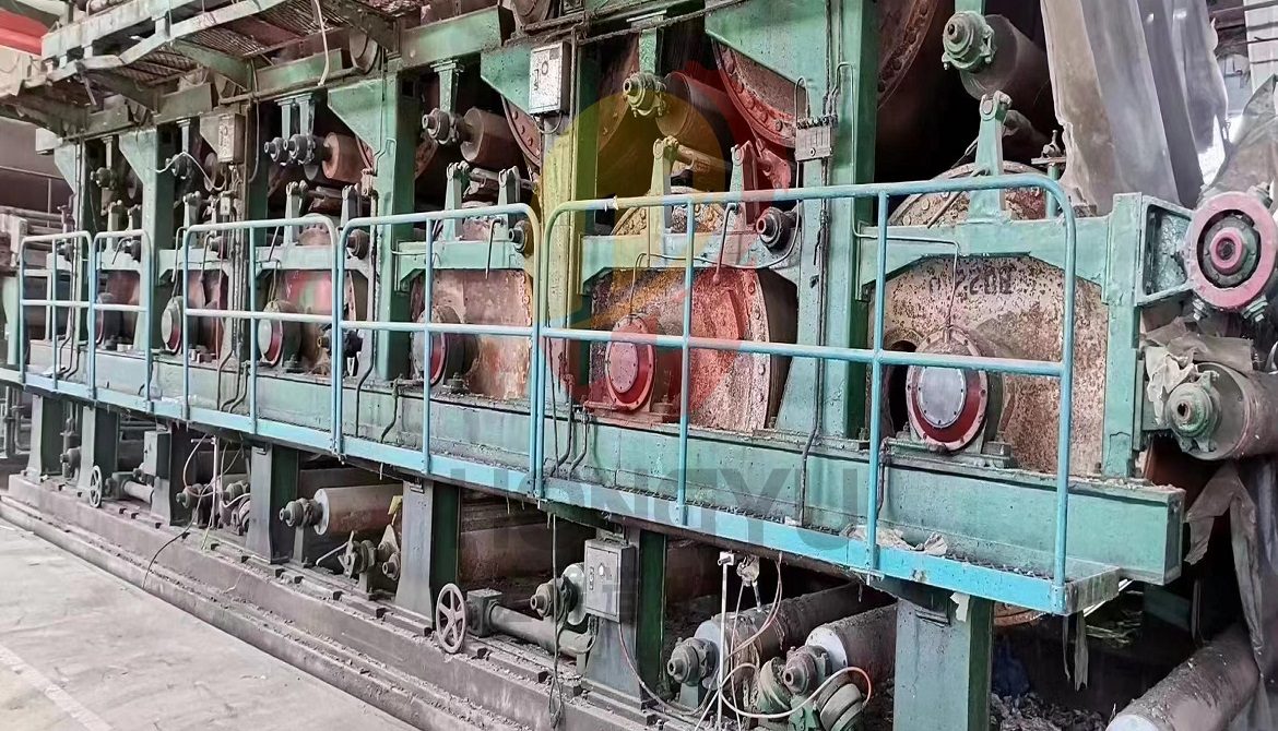 Used 3400 type 4-cylinder paper machine for high-capacity paper production with stable operation and consistent sheet quality