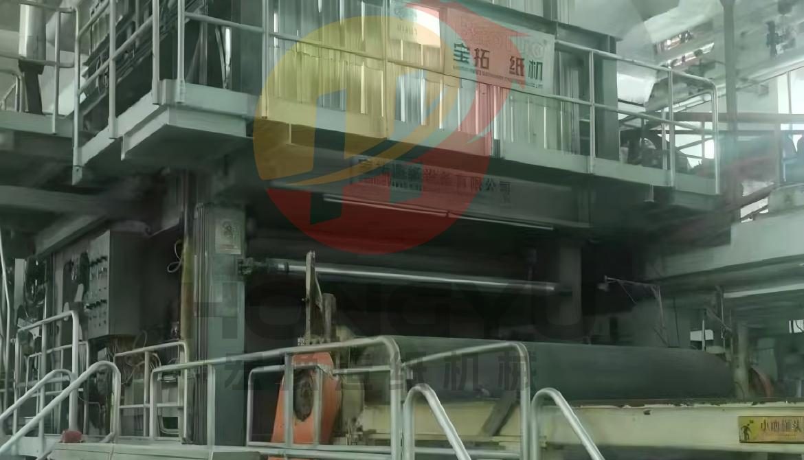 Used Baotuo 2860 toilet paper machine for high-speed production of toilet paper rolls with reliable performance and consistent quality